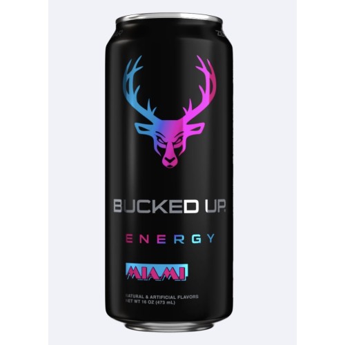 Bucked Up, PREMIUM Энергетический напиток, вкус Miami (Клубника, манго, ананас), 473 мл